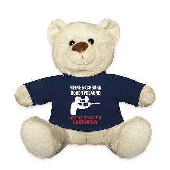 Nachbarn Hören Posaune Musikfan Geschenk - Teddy - French Navy - Vorne