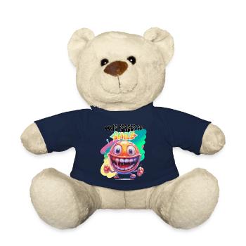 Dont Forget to Smile. Joy, happiness, positivity, - Teddy Bear - french navy - Front