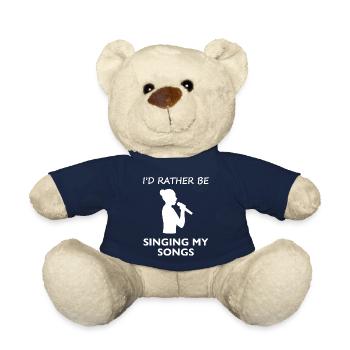 Dear Sing Music Joy Now - Gift - Teddy Bear - french navy - Front