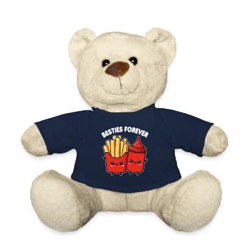 Ein süßer Besties Ketchup und Pommes Frites zum Essen - Teddy - French Navy - Vorne