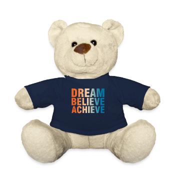 Dream Believe Achieve Motivation - Teddy Bear - french navy - Front