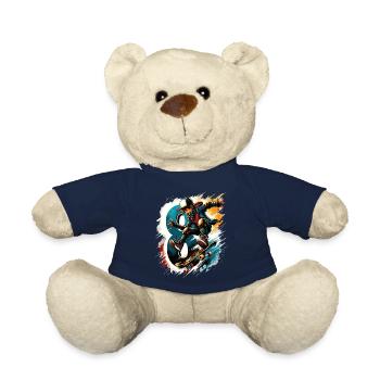 Skateboard Skater Design pour les garçons de 8 ans - Nounours - bleu marine - Devant
