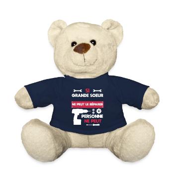 grande soeur bricolage bricoleuse humour - Nounours - bleu marine - Devant