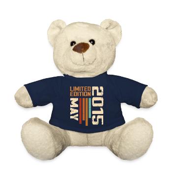 Mai 2015 Vintage Nées En Mai 2015 Anniversaire - Nounours - bleu marine - Devant