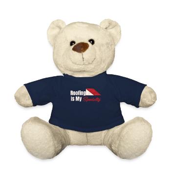 Couvreur est ma spécialité : entrepreneur, - Nounours - bleu marine - Devant