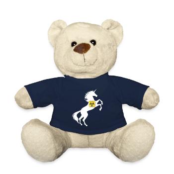 Licorne Symbole de danger biologique TShirt Chimique Magique - Nounours - bleu marine - Devant