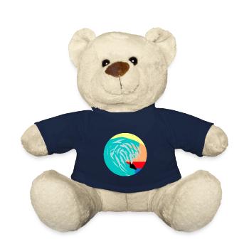 Vague preppy avec aileron de requin - Nounours - bleu marine - Devant