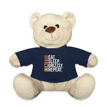 Grizzli Ours brun - Nounours - bleu marine - Devant