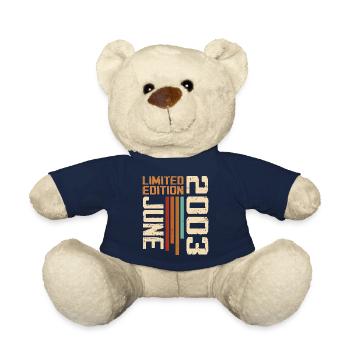 June 2003 Birthday Gift June 2003 Retro 2003 - Teddy Bear - french navy - Front
