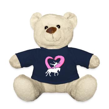 Loves Horse Vaulting Gift - Teddy Bear - french navy - Front
