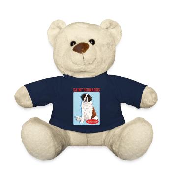Bernhardiner Hunde St. Bernhardshund Geschenk - Teddy - French Navy - Vorne