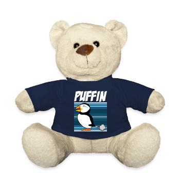 Puffins Farting Puffin - Teddy Bear - french navy - Front