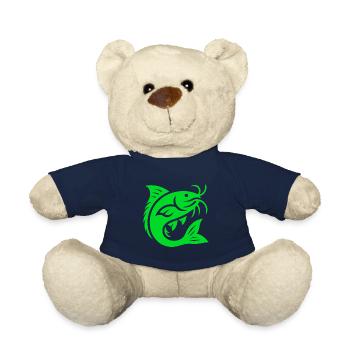 Poisson-chat, poisson-chat, poisson-chat vert, pêche au poisson, pêcheur - Nounours - bleu marine - Devant