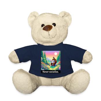 Ne jamais socialiser - drôle de bigfoot - Nounours - bleu marine - Devant