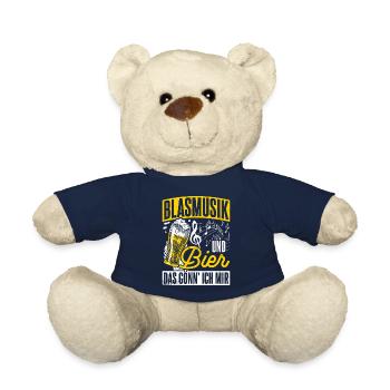 De la musique de cuivres et de la bière, c’est ce que je m’offre lors d’une tournée de beuveries - Nounours - bleu marine - Devant