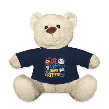 EAT SLEEP PLAY GAME THEN REPEAT - Teddy Bear - french navy - Front