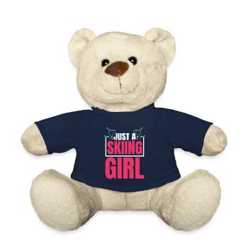 Skiing Après Ski Just A Skiing Girl - Teddy Bear - french navy - Front