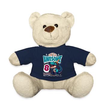 T Rex Dinosaure 8e anniversaire Enfants Anniversaire - Nounours - bleu marine - Devant