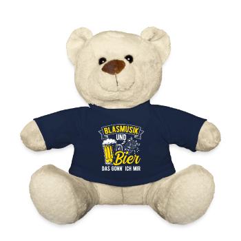 Bière Boire de la bière Pub Amusant Musique Boire Tour Bière Tri - Nounours - bleu marine - Devant