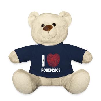 J’aime la criminalistique Scientifique Enquêteur - Nounours - bleu marine - Devant