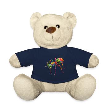 Colorful Ant Pop Art Style - Teddy Bear - french navy - Front