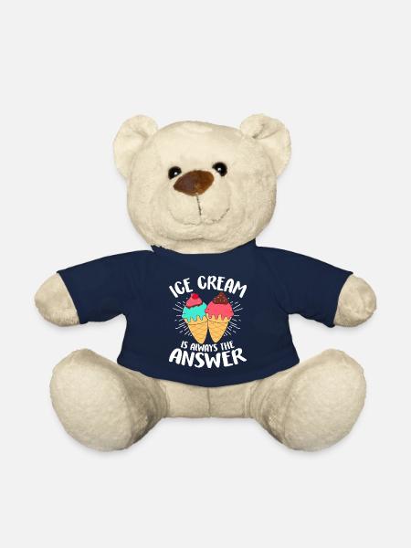 La crème glacée est toujours la réponse Funny Ice Lolly - Nounours - bleu marine