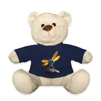 Libelle Dragonfly Bunte Flügel Süße Libellen - Teddy - French Navy - Vorne