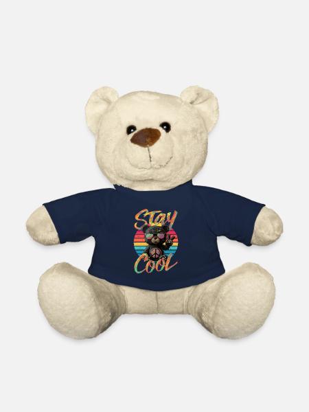 Retro-Friedensbär mit Sonnenbrille für Bären - Teddy - French Navy