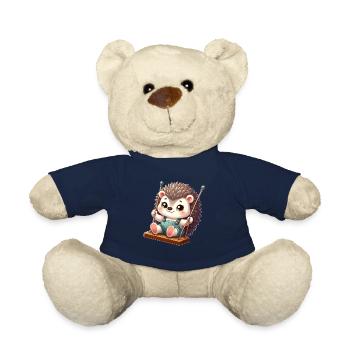 Süßer Igel auf Schaukel Cartoon Spielplatz - Teddy - French Navy - Vorne