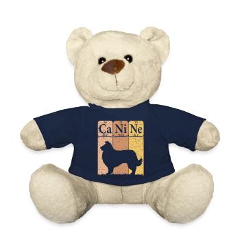 Rough Collie Periodic Table Elements Dog Lover - Teddy Bear - french navy - Front