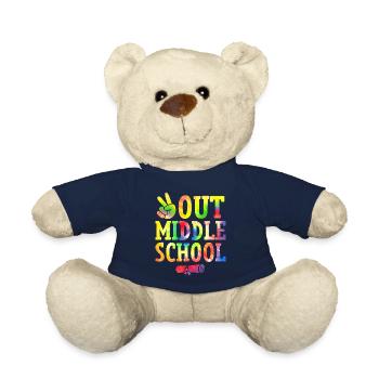 Peace Out Mittelschule Klasse von 2024 Tie Dye - Teddy - French Navy - Vorne