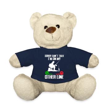 Lustig Angeln Männer Papa Fischer Lustig Fisch Barsch - Teddy - French Navy - Vorne