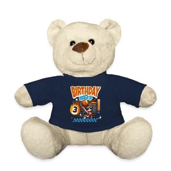 Basketball 3e anniversaire - Nounours - bleu marine - Devant