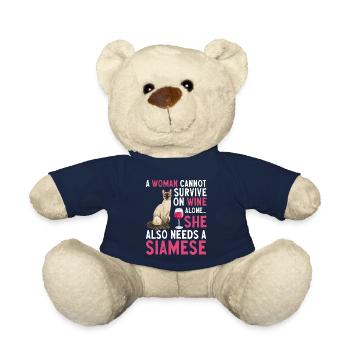 Siamese Cat Siamese Cat - Teddy Bear - french navy - Front