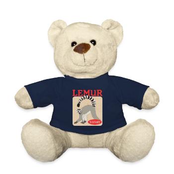 Lemuren Ringelschwanz Lemure Katta Lemur Geschenk - Teddy - French Navy - Vorne