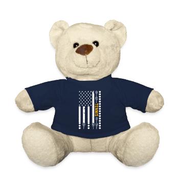 Joueur de tennis Tennis US Flag Joueur de tennis - Nounours - bleu marine - Devant