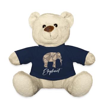 Elephant Geometric - Teddy Bear - french navy - Front
