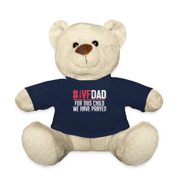 For This Child We Have Prayed Funny IVF Dad - Teddy Bear - french navy - Front