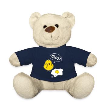 Bro? Chicks and Eggs Funny Chick Motif - Teddy Bear - french navy - Front