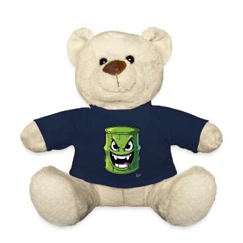 Grünes, böses, giftiges Fass mit Gesicht - Teddy - French Navy - Vorne