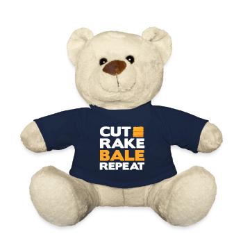 cut rake bale repeat Design for a worker of baling - Teddy Bear - french navy - Front