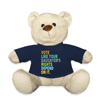 Vote Like Your Daughter's Rights Depend On It - Teddy Bear - french navy - Front