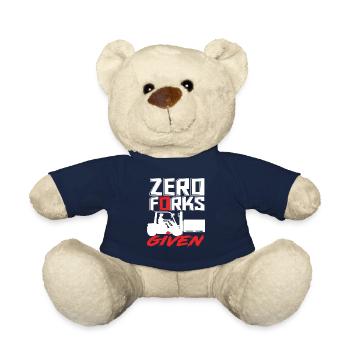 Zero Forks Given Forklift Driver Humor - Teddy Bear - french navy - Front
