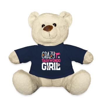 Crazy Taekwondo Girl Taekwondo Martial Arts - Teddy Bear - french navy - Front