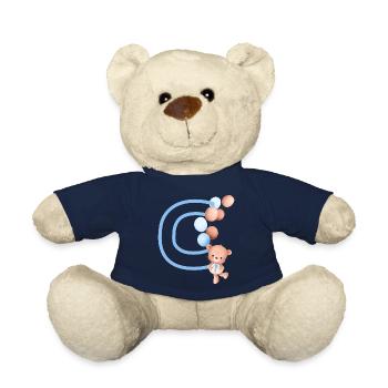 Letter c blue bear - Teddy Bear - french navy - Front