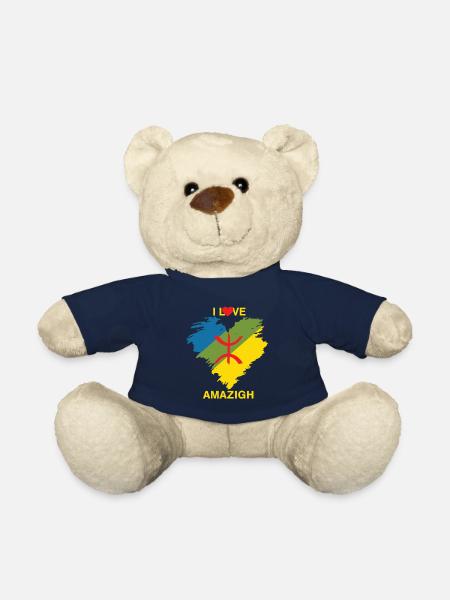 I LOVE AMAZIGH DANS MON COEUR KABYLE ET FIERE - Nounours - bleu marine