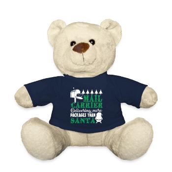 Mail Carrier Christmas Delivering More Packages - Teddy Bear - french navy - Front