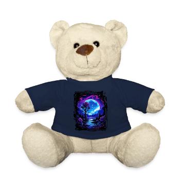 Dreamy moonlight and enchanting rose - Teddy Bear - french navy - Front