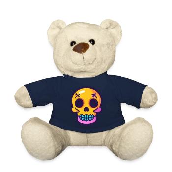 Skull Halloween Symbol Skelett - Teddy - French Navy - Vorne