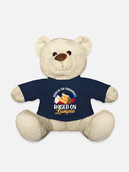 né aux Philippines, élevé avec lumpia Design - Nounours - bleu marine